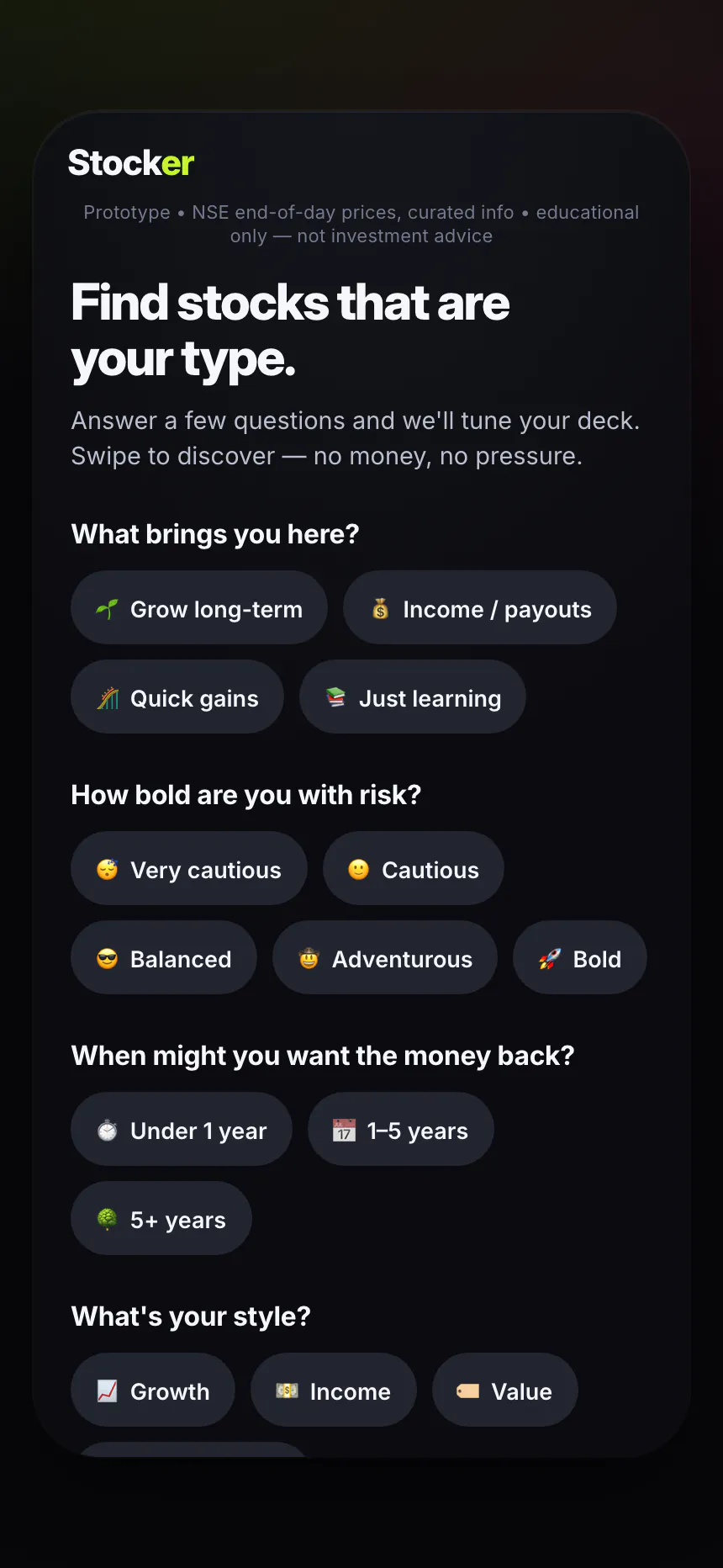 Stocker — Dating, but for stocks gallery image