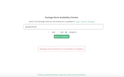 Package name availability checker media 3