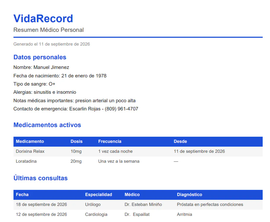 VidaRecord — Tu historial médico gallery image
