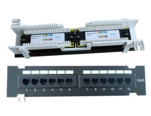 Cat 6 Panel de parche de montaje de pared sin blindaje