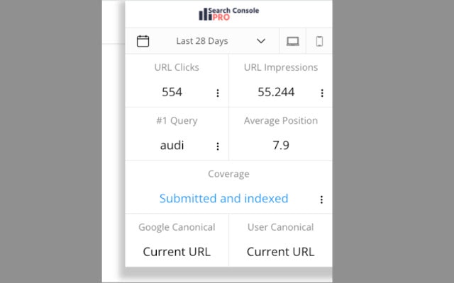 검색 콘솔 프로 [Chrome Extension] - 탐색하는 동안 Google 검색 콘솔 데이터를보십시오! 미디어 3