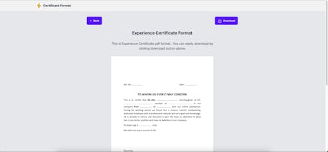 Certificate Format gallery image