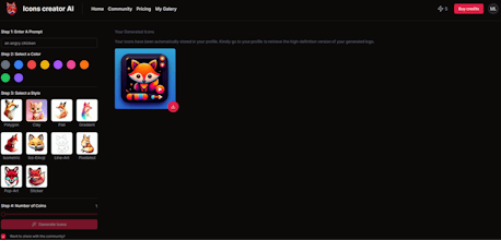 Icons creator ai gallery image