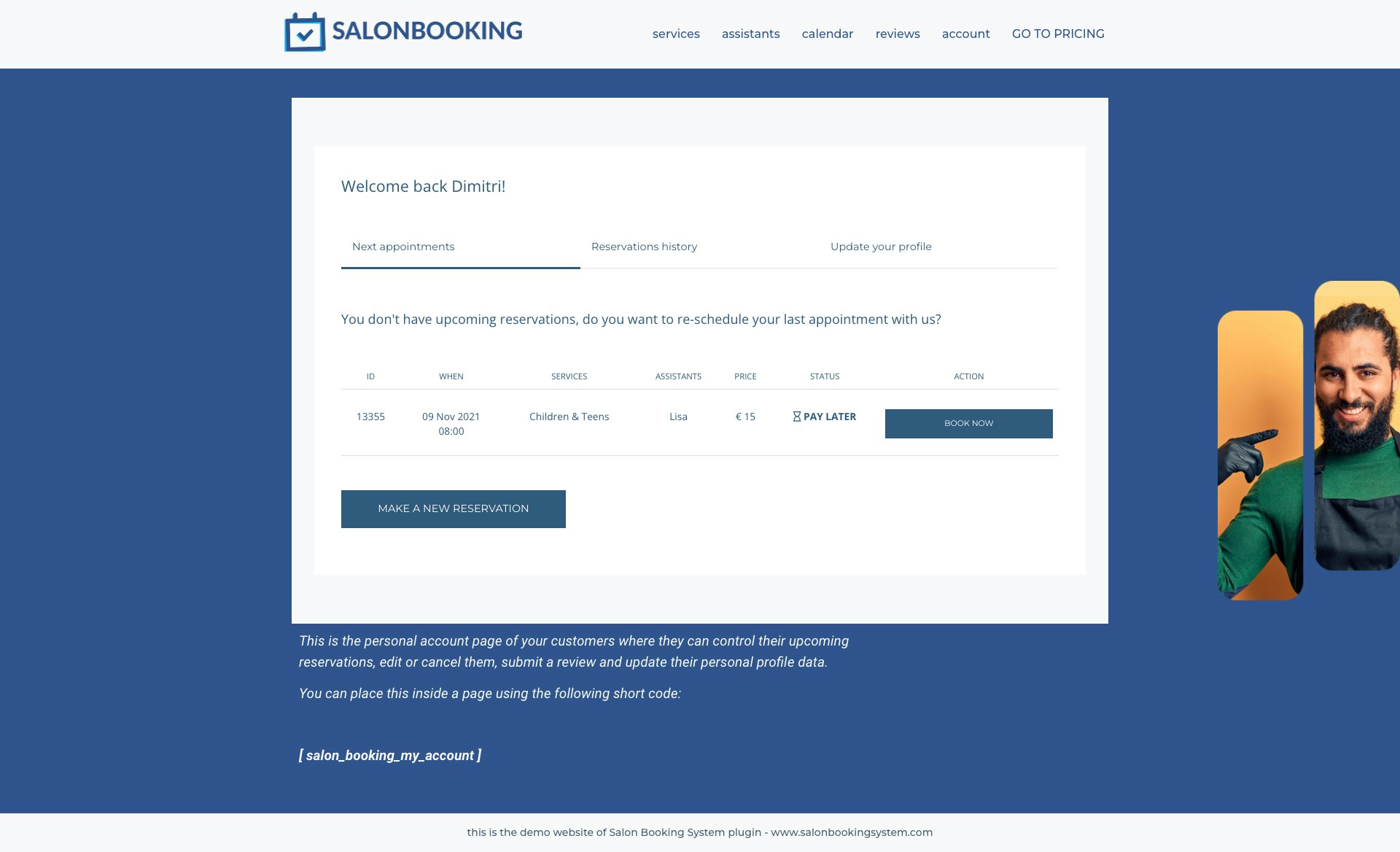 Salon Booking System gallery image