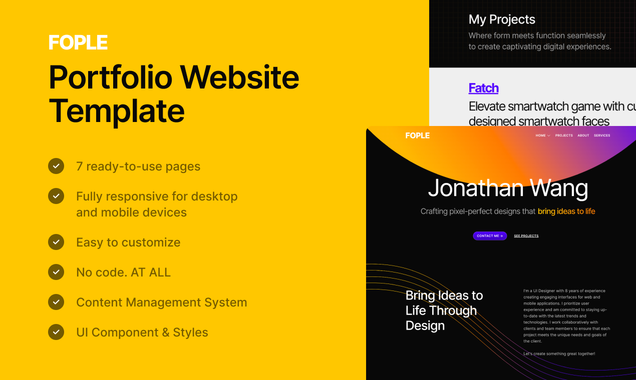 Fople - шаблон веб -сайта портфеля - Сделано для фрилансеров, чтобы продемонстрировать свои гордые работы медиа 2