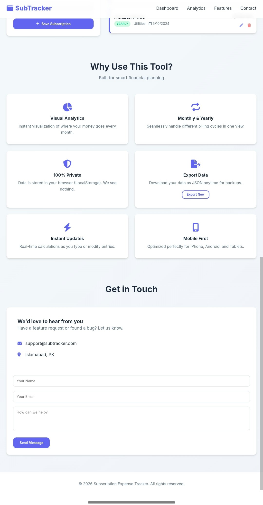 Subscription Expense Tracker gallery image