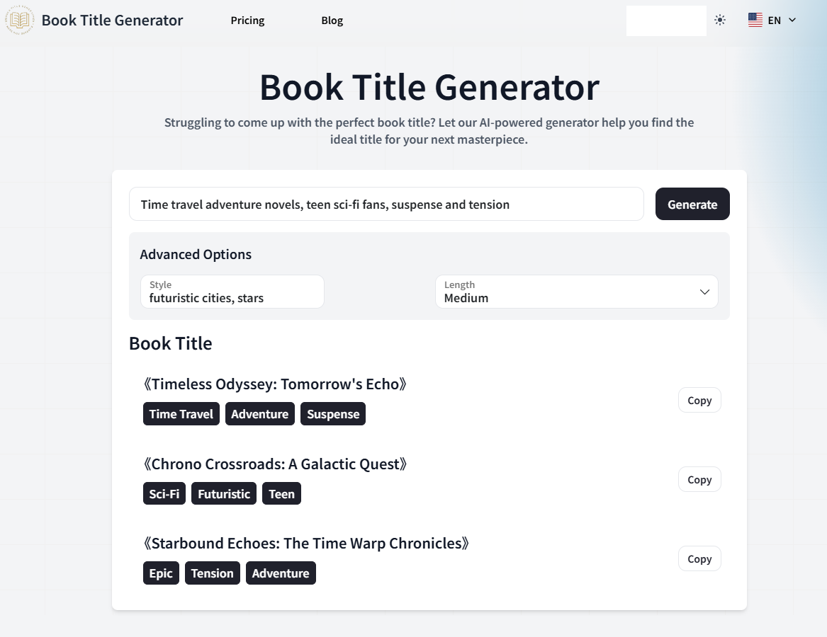 Book Title Generator gallery image