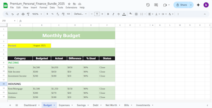 Personal Finance Excel Bundle gallery image
