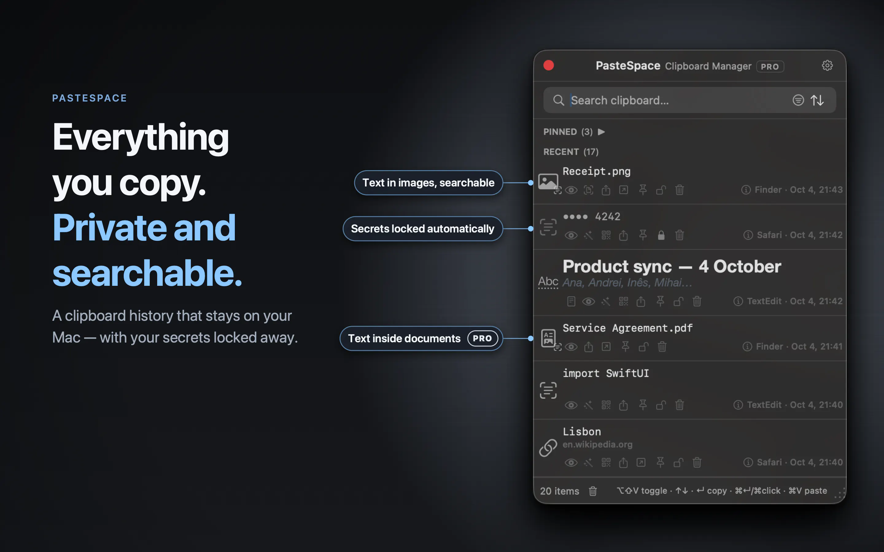 PasteSpace Clipboard Manager PRO 3.0 gallery image