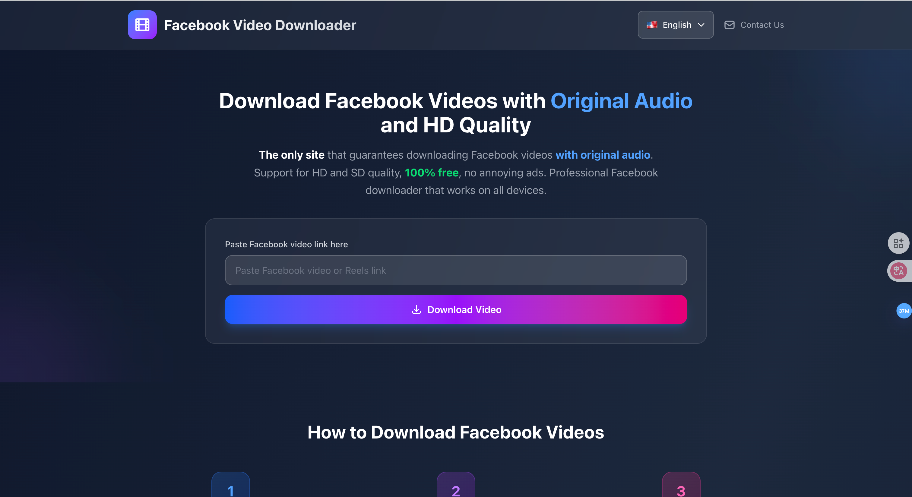 Facebook Video Downloader - Multilingual gallery image