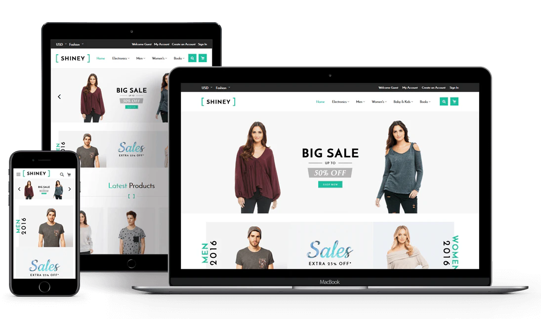 Shiney eCommerce Theme For Magento 2
