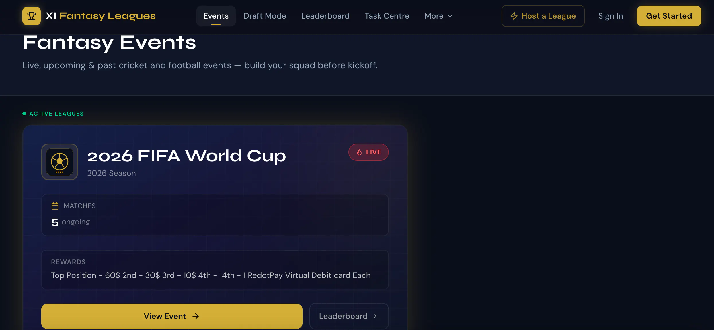 XI Fantasy Leagues gallery image
