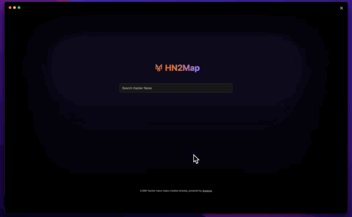 Média Hn2map - Rechercher et lire visuellement les nouvelles des hacker sur une carte interactive 1