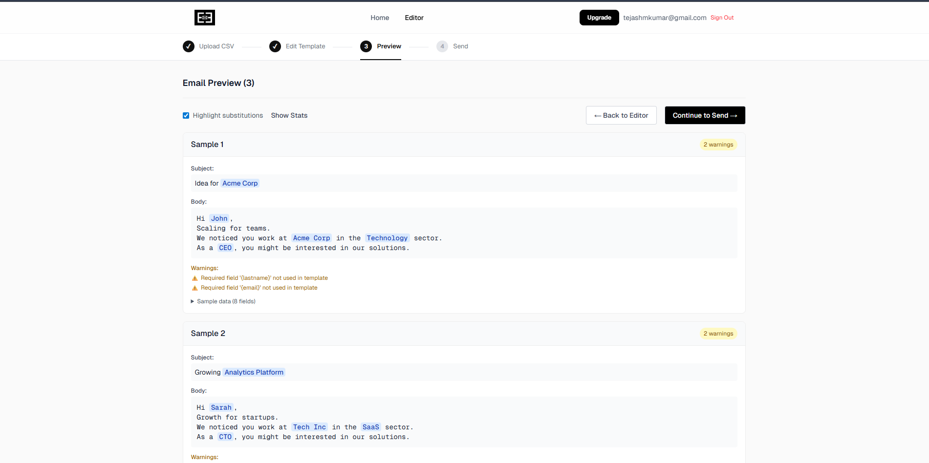 Emit Emails - Screenshot 3 showing product features and functionality