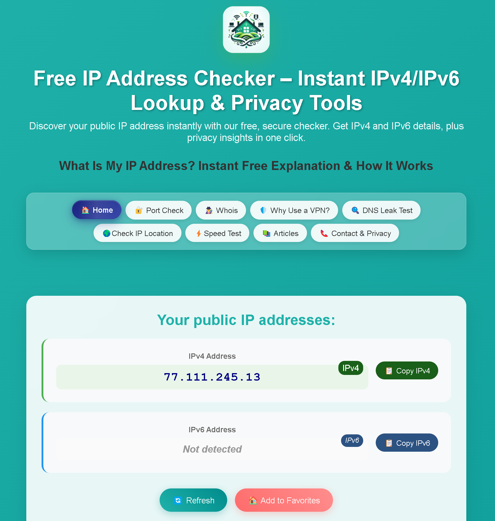 myIP.casa Free Network Diagnostic Tools gallery image