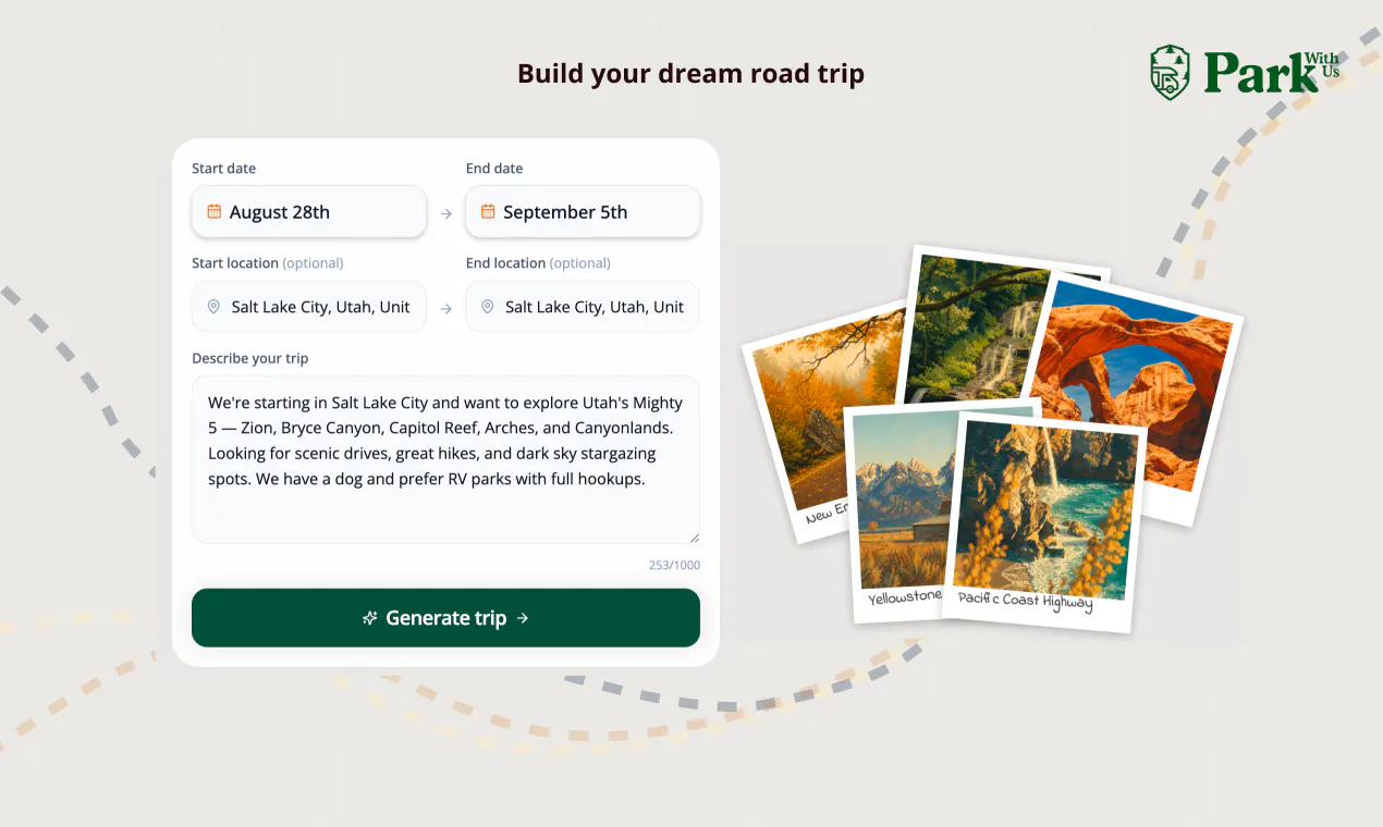 Park With Us - Road Trip Planner gallery image
