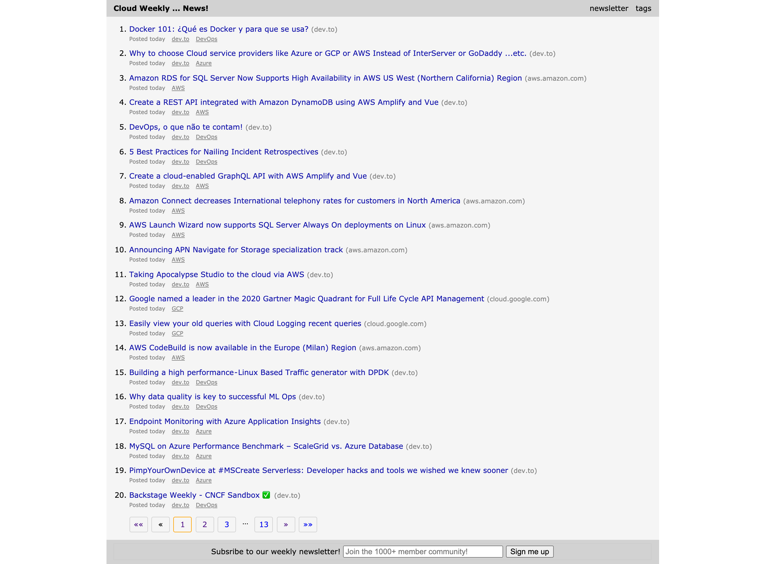 Cloud Weekly ... News! gallery image