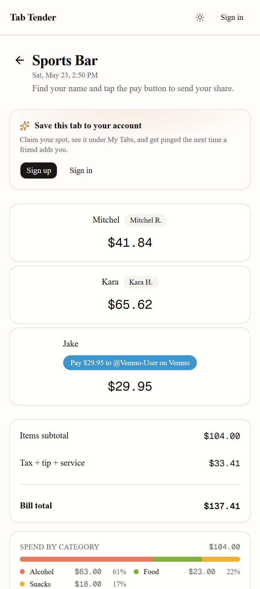 Tab Tender gallery image