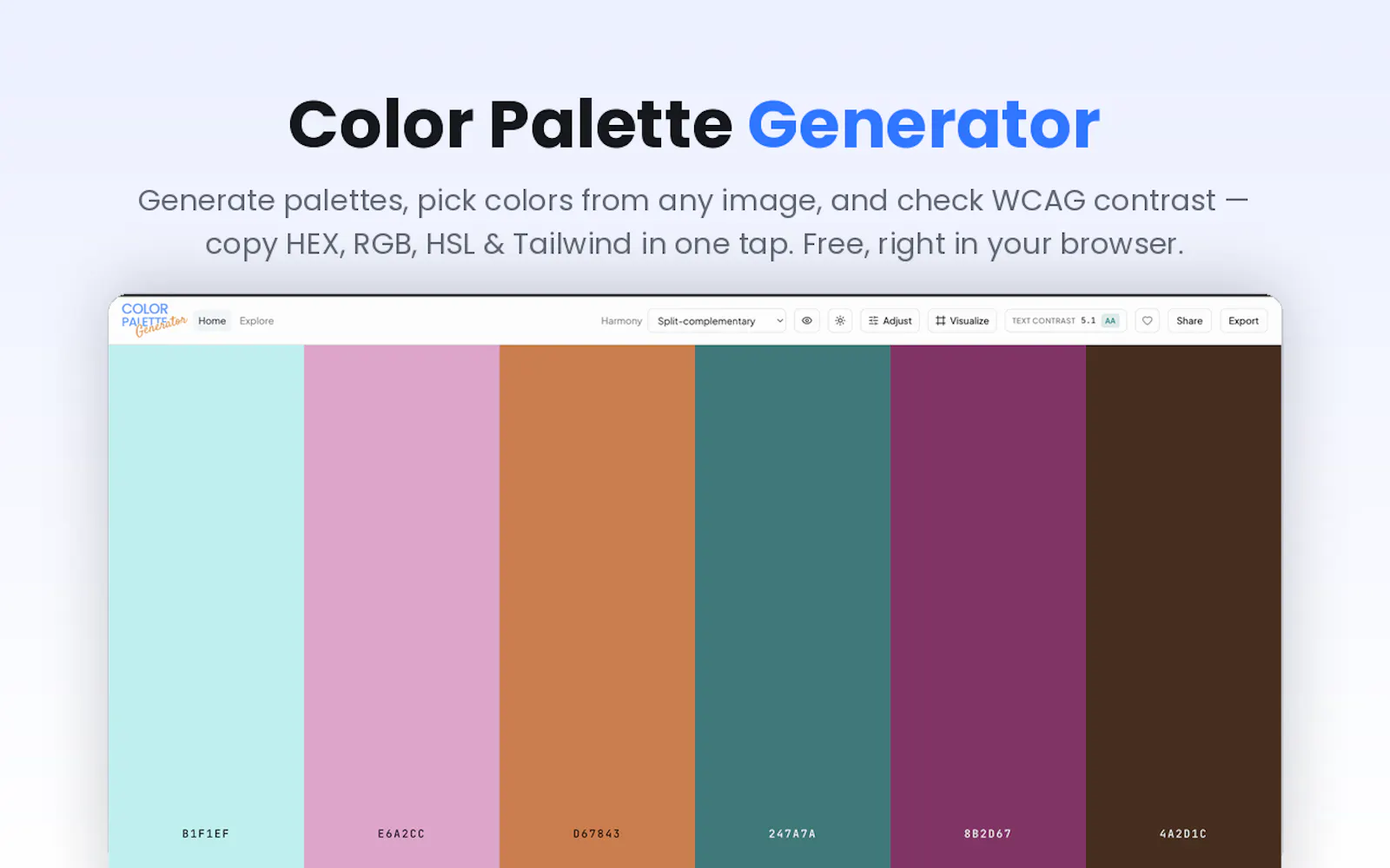 Color palette generator screenshot 1