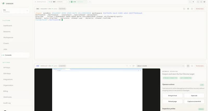chaser.sh screenshot 1