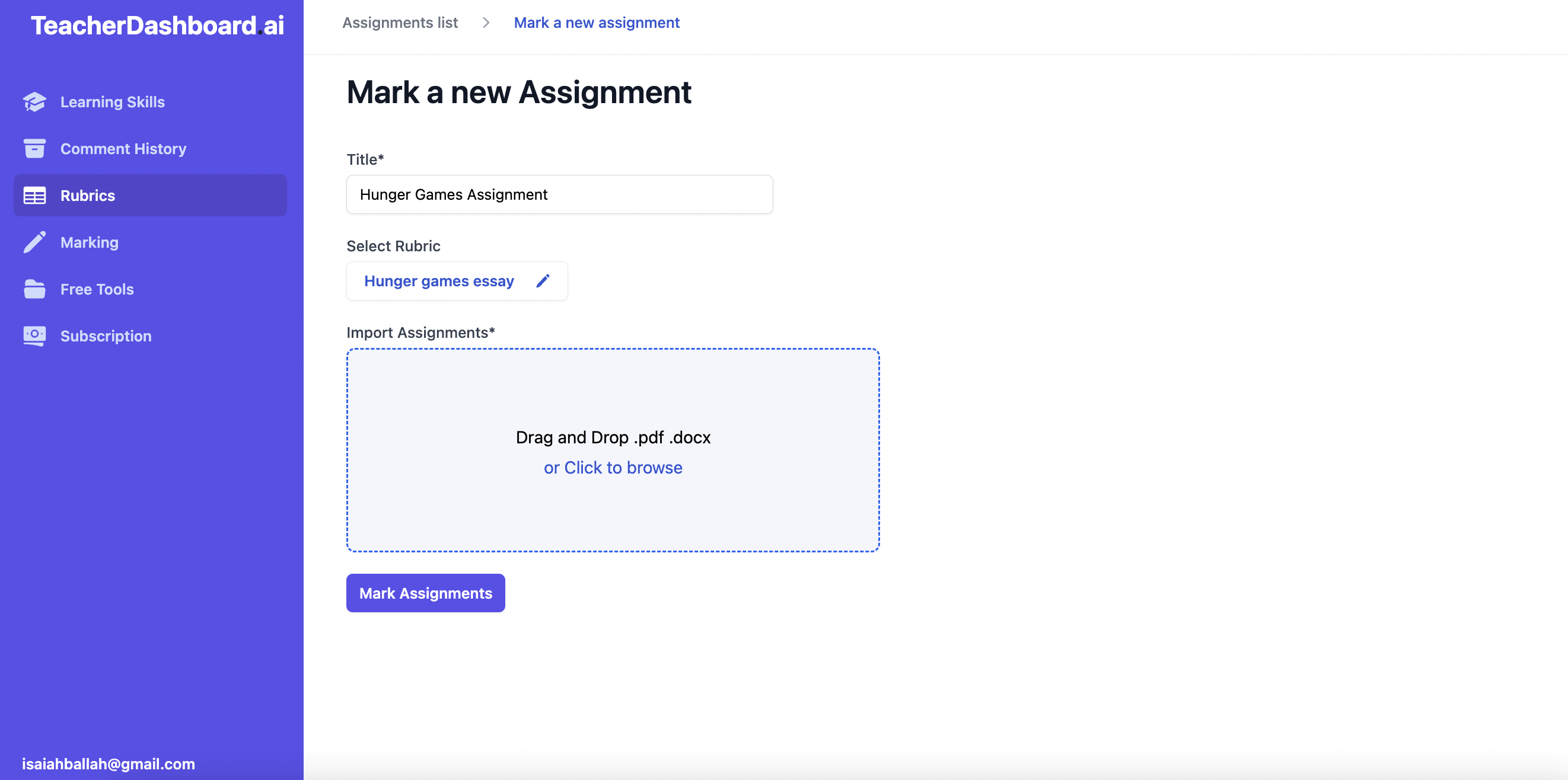 Media TeacherDashboard.ai - Pembuat rubrik AI, menandakan, laporan kad & banyak lagi 5