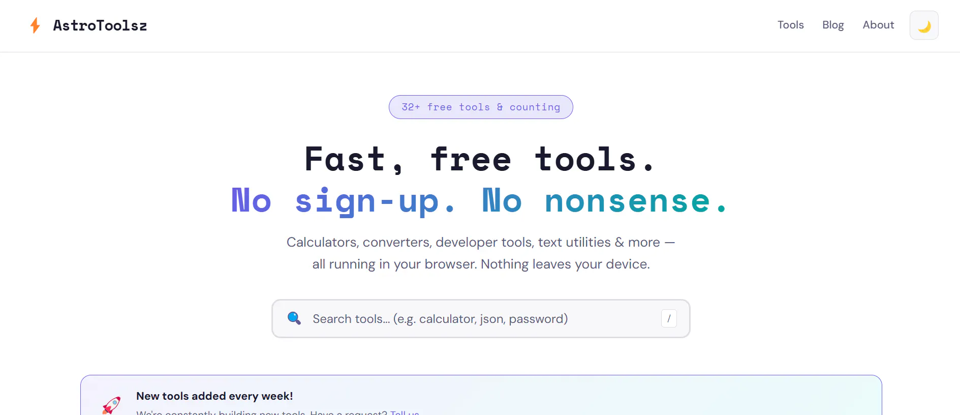 AstroToolsz 제품 배너