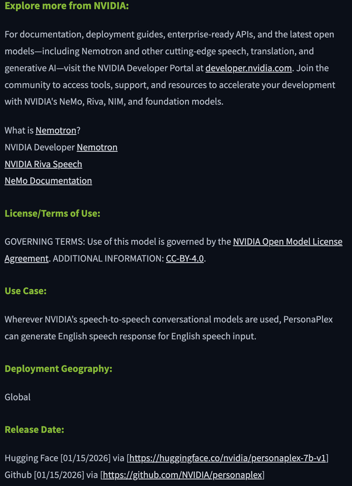 PersonaPlex by NVIDIA - Screenshot 4 showing product features and functionality