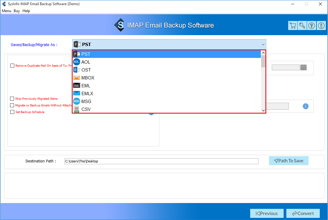 MailConverterTools IMAP迁移工具 - 可信赖的实用程序，可备份IMAP电子邮件和附件媒体3