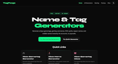 TagForge — Free Name & Tag Generators gallery image