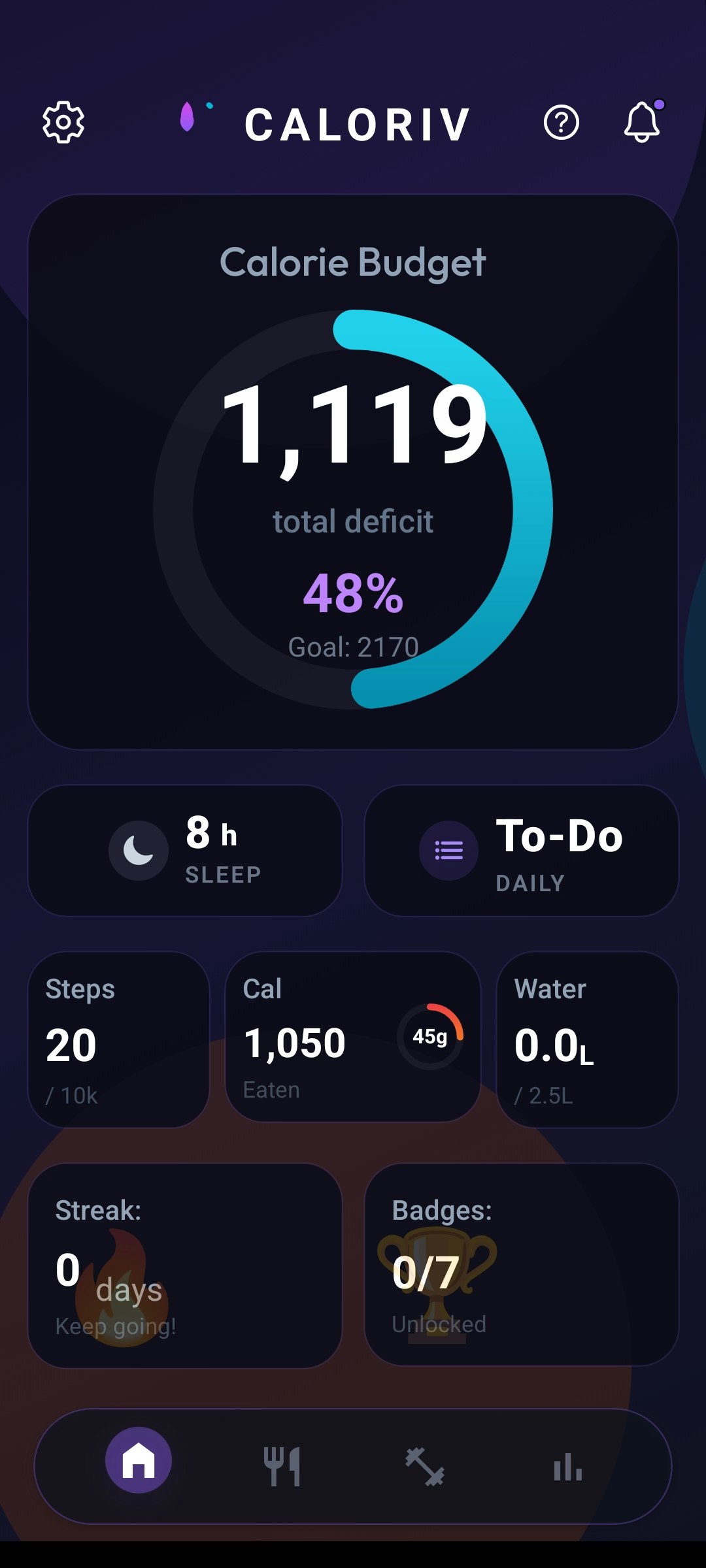 Caloriv - Main product screenshot demonstrating key features and user interface