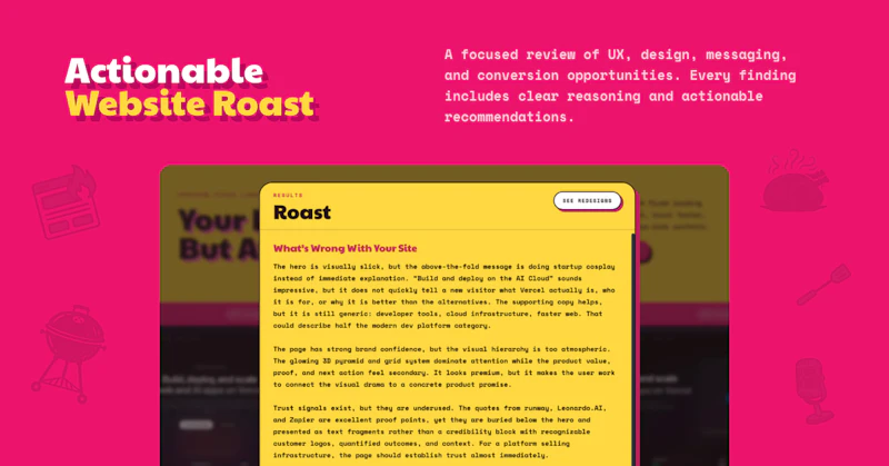 Landing Page Roast screenshot 2