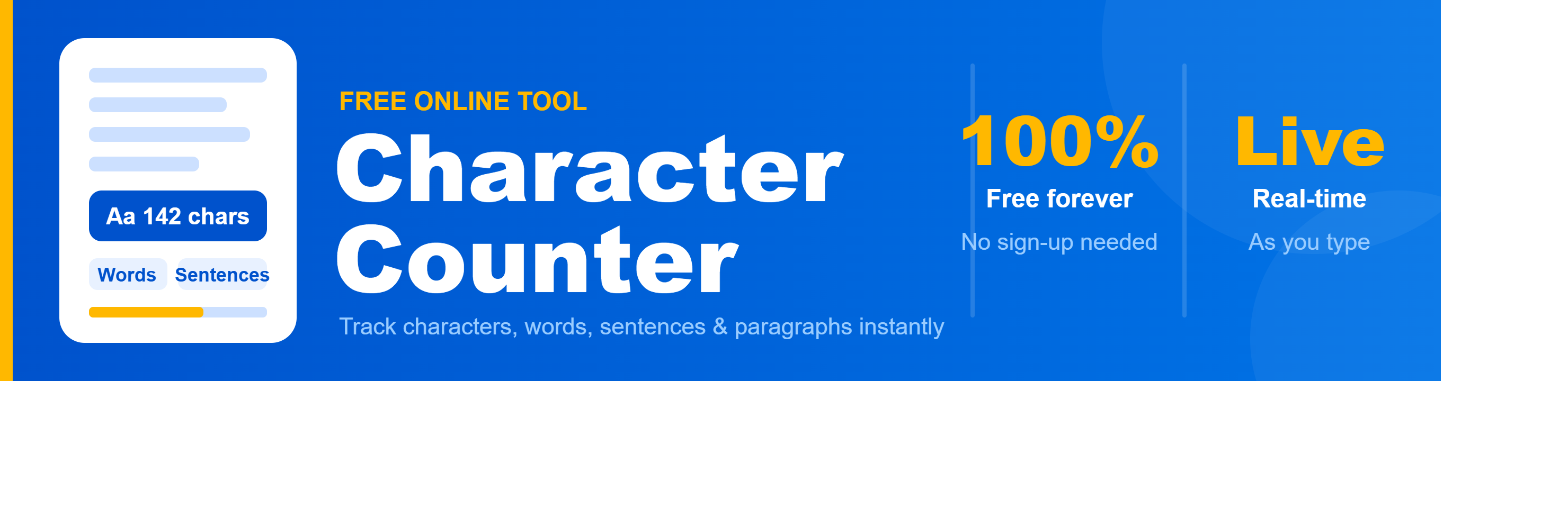 Free Open charter Counter