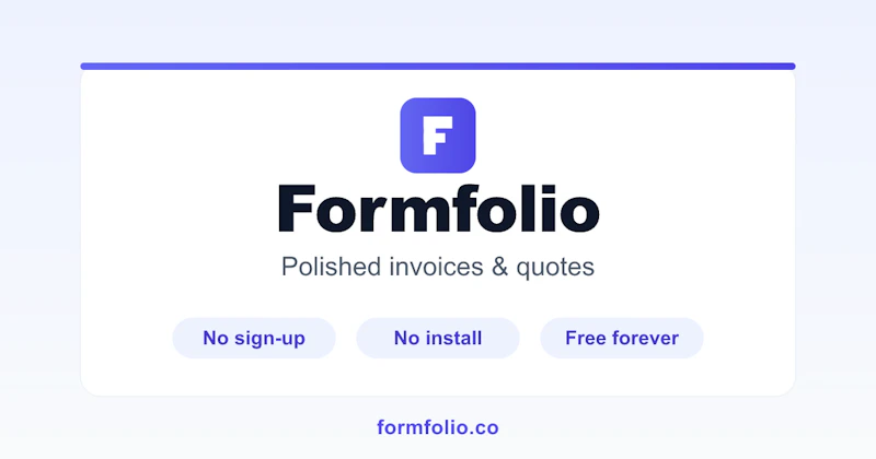 Formfolio screenshot 1