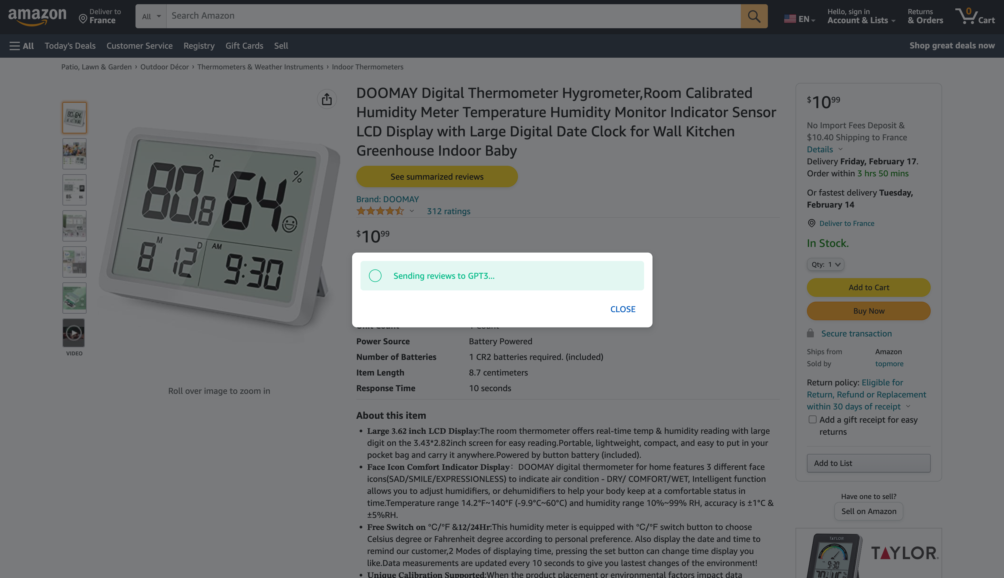 Amazon İncelemeleri Özetleyici - GPT-3 ile herhangi bir Amazon ürününün incelemelerini özetleyin medya 2