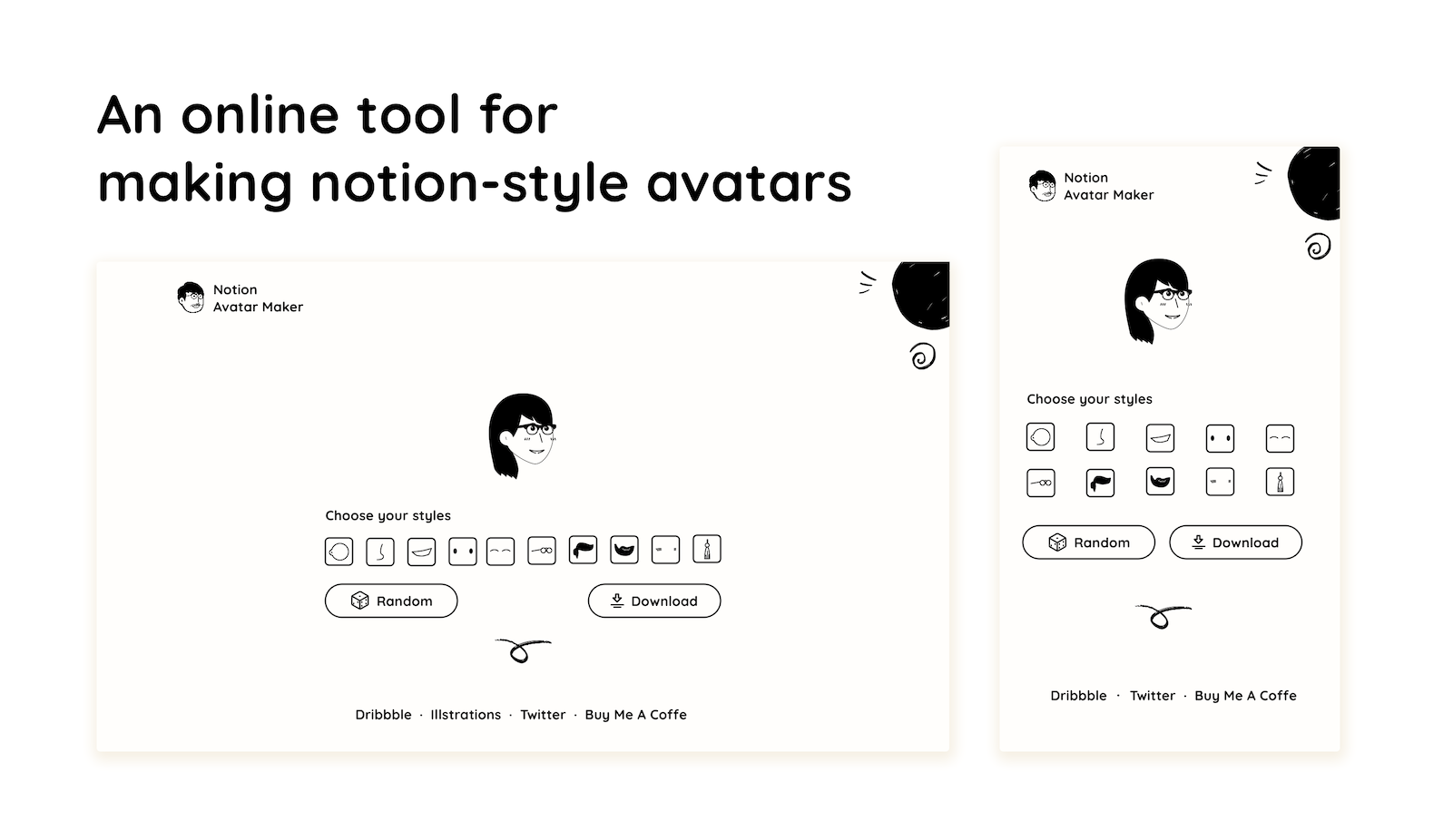 startuptile notion avatar maker -An online tool for making notion-style avatars