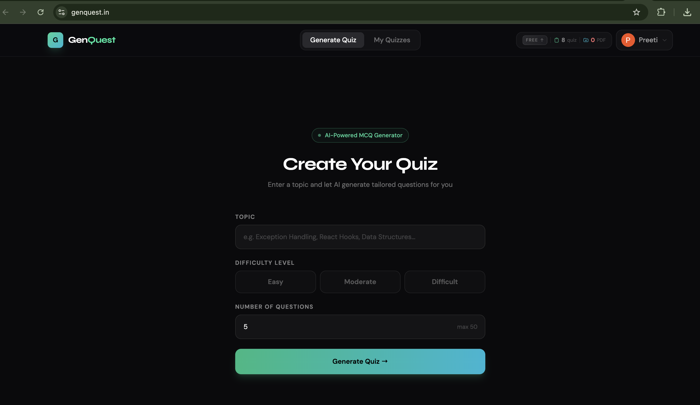 GenQuest - Screenshot 5 showing product features and functionality
