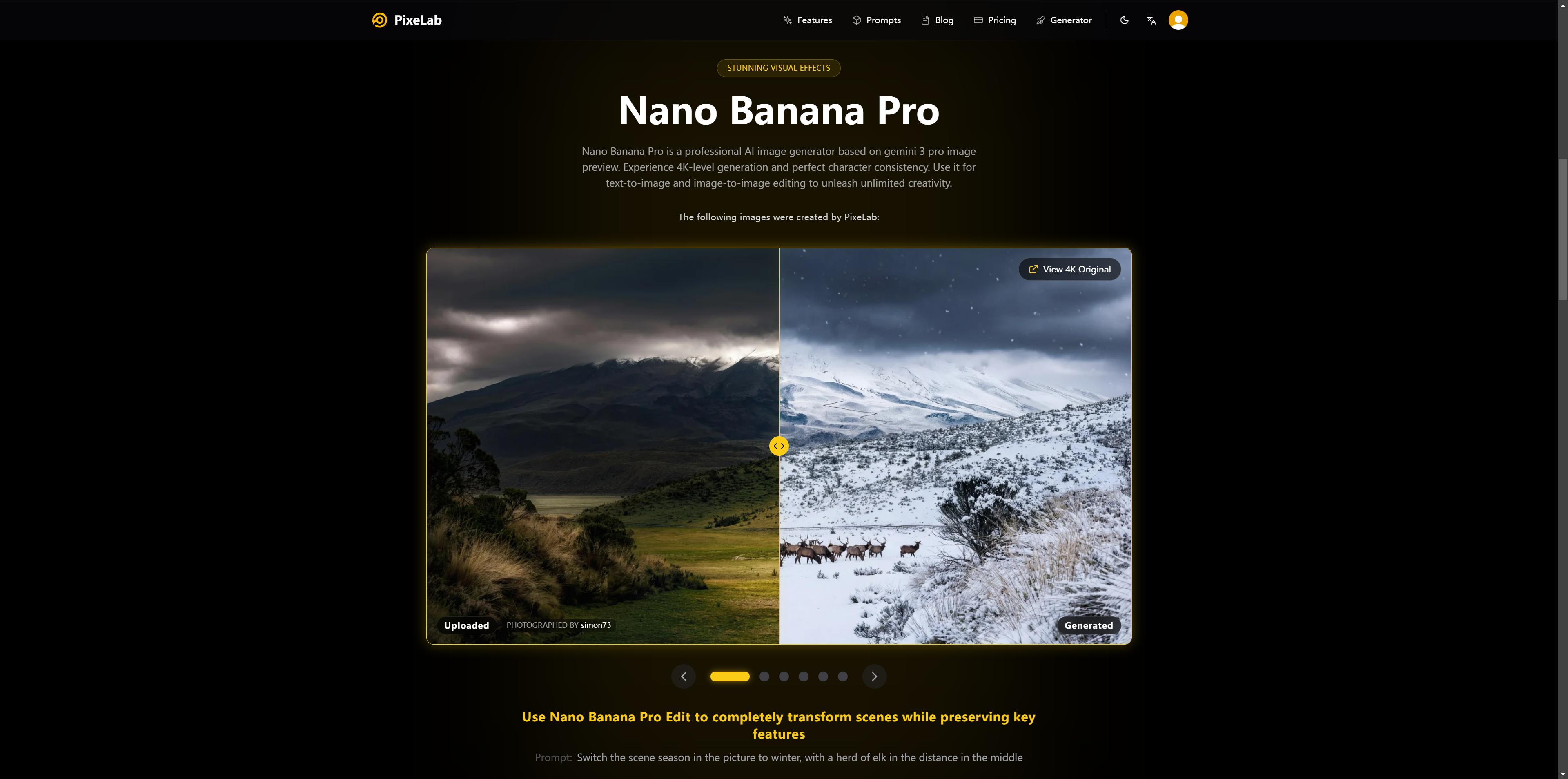 PixeLab.art - Main product screenshot demonstrating key features and user interface