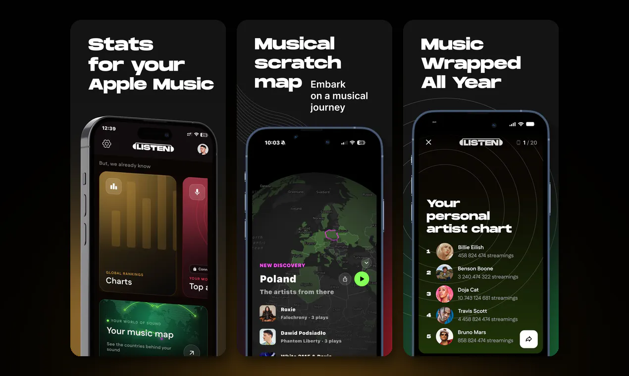 Listen — Music Map & Stats gallery image