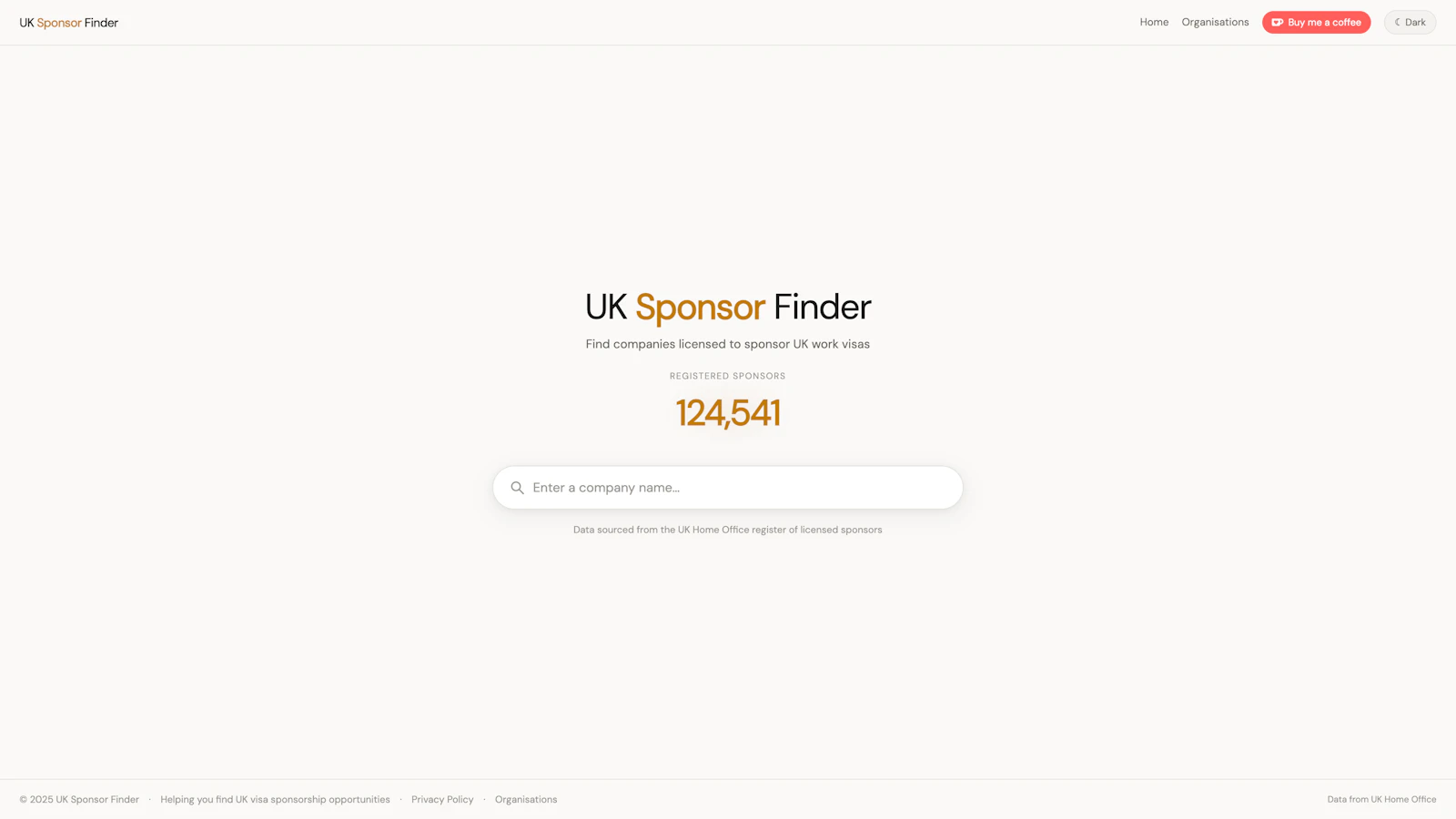 UK Sponsor Finder screenshot 1