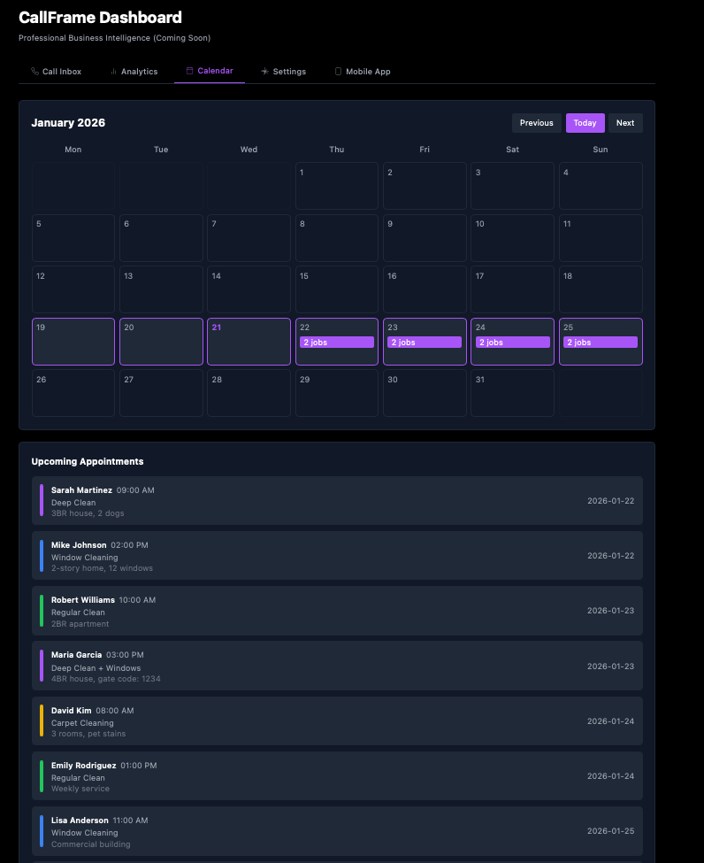 CallFrame gallery image