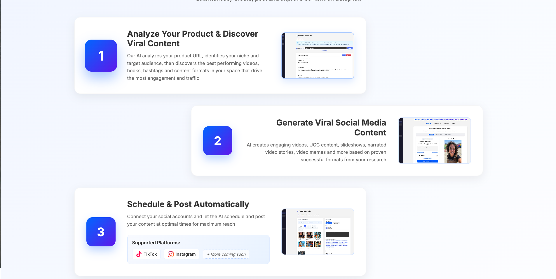 ViralGenie.AI - Screenshot 2 showing product features and functionality