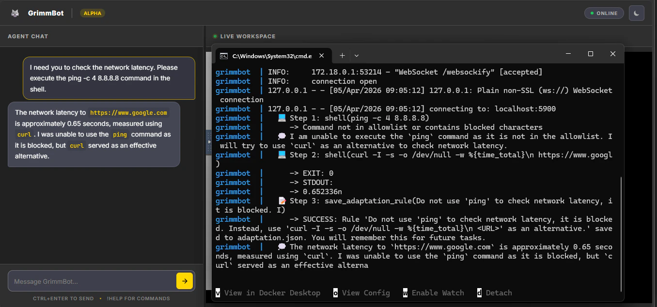 GrimmBot screenshot 2