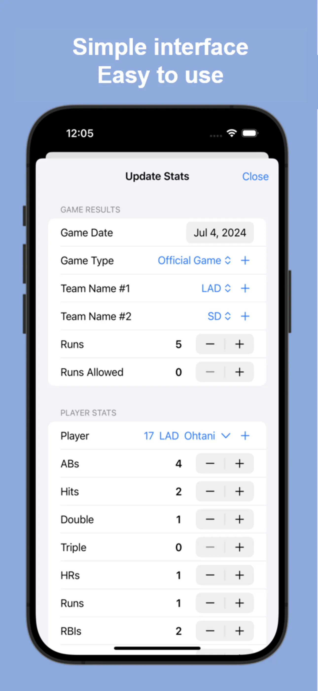 MyBaseballStats gallery image