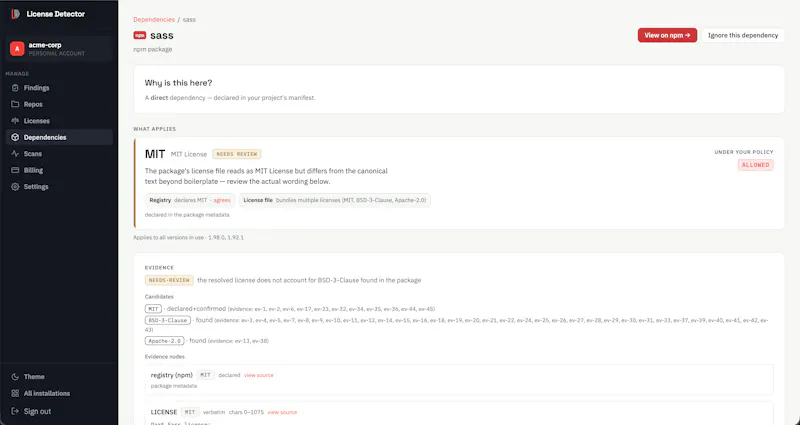 License Detector screenshot 3