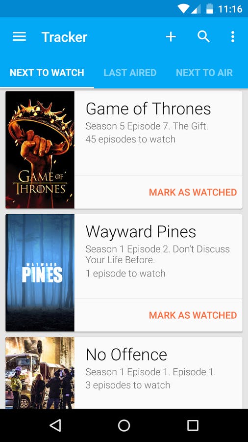Follow Shows for Android media 1
