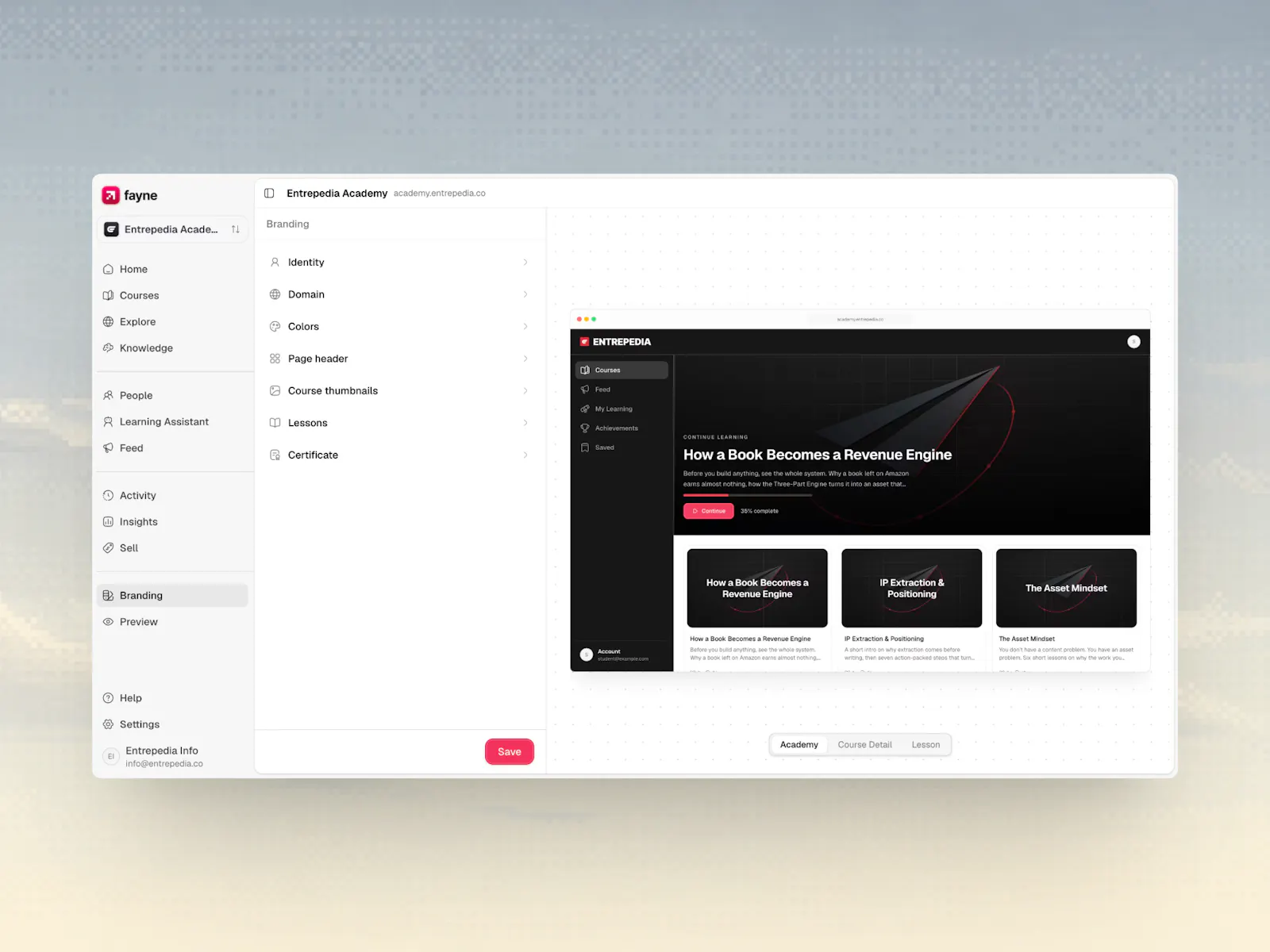 Fayne screenshot 2