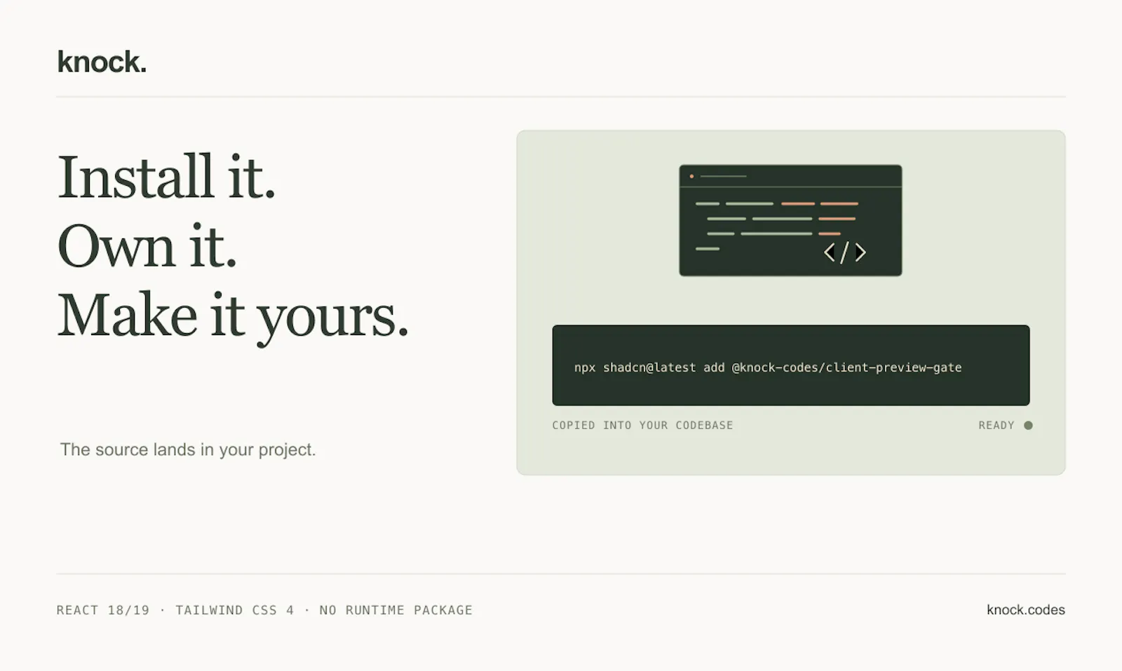 Knock UI screenshot 4