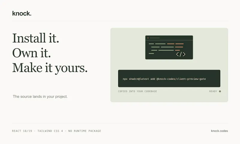 Knock UI screenshot 4