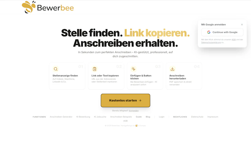 Bewerbee screenshot 2