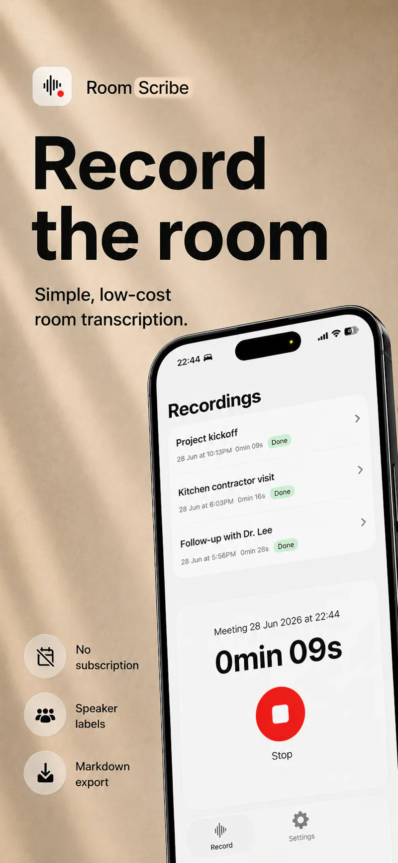 Room Scribe - Launch Day! screenshot 2